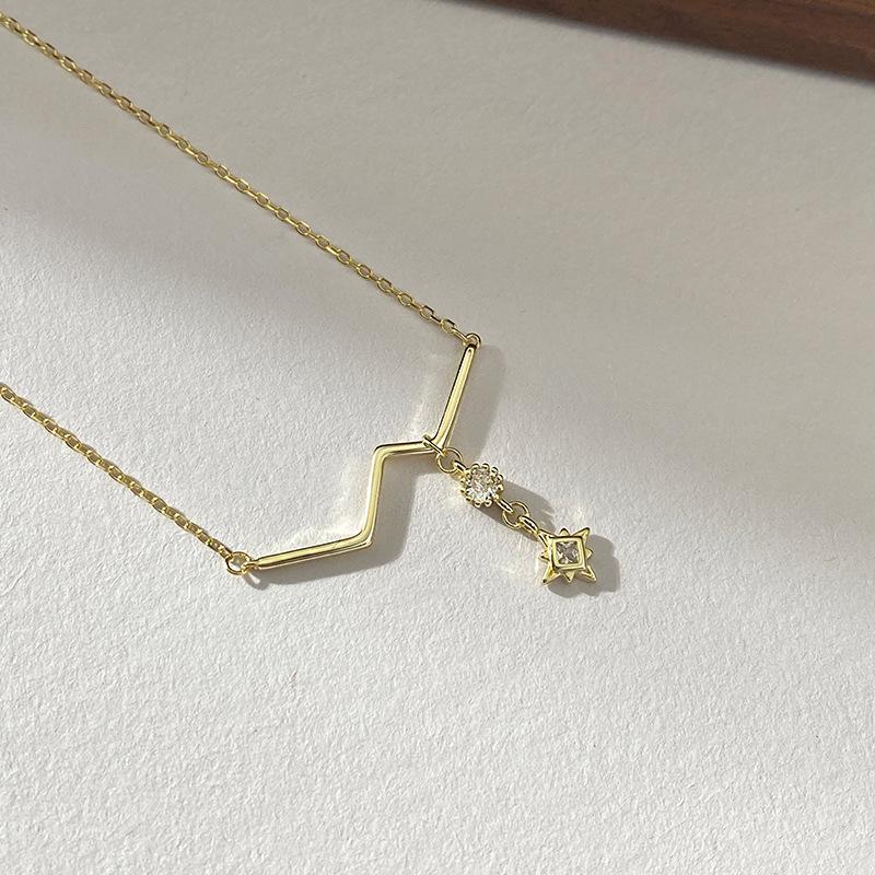 Легкая роскошь, ниша, элитный, новая линия Star, восьмиугольная звезда, ожерелье на ключицу для женщин