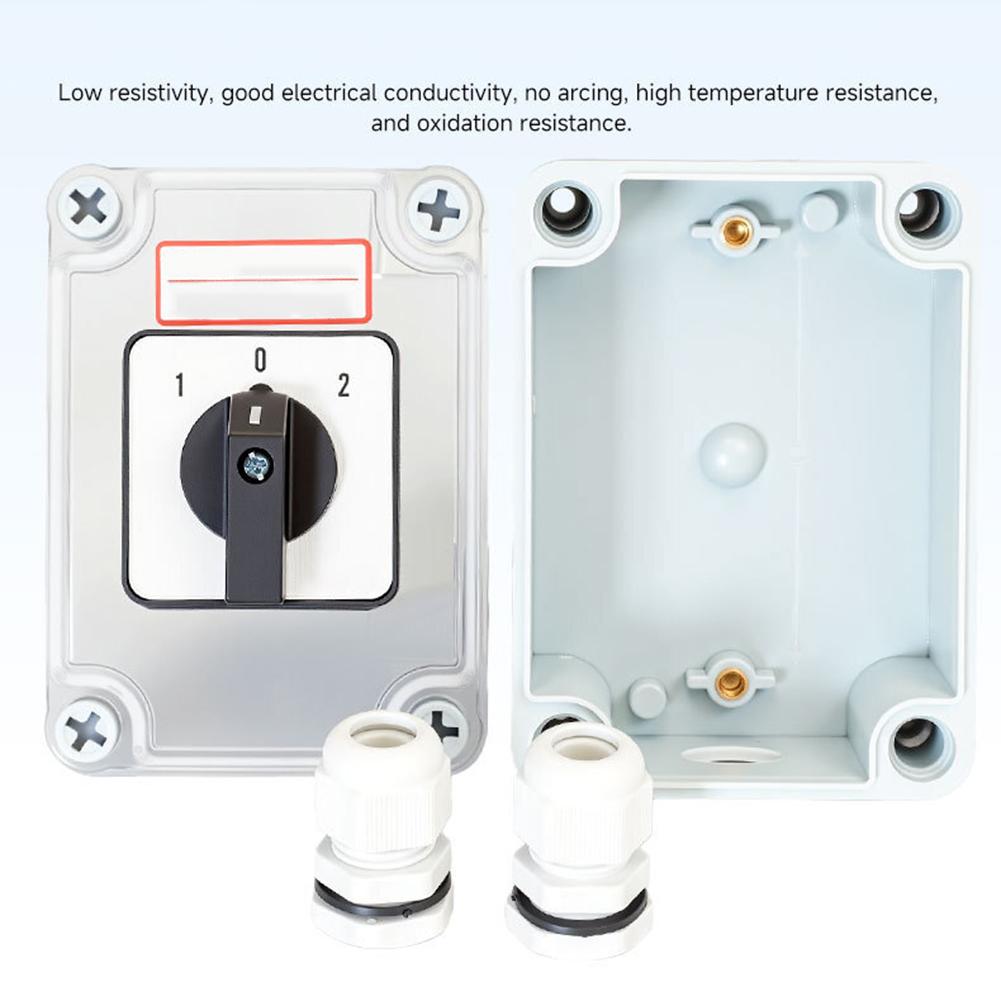 SZW26-20/D303.3TWBF 20A 3 Pole Rotary Cam Changeover Switch With Waterproof And Dustproof Sealed Box