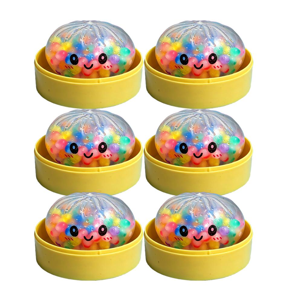 Новый разноцветный блестящий пельмень Squishy с коробкой, сенсорная игрушка-сквиши в виде пельменей для снятия стресса, игрушки, подарки