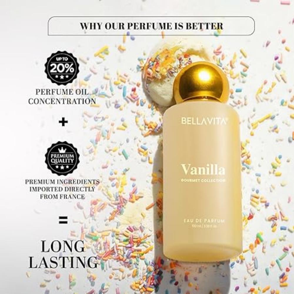 BELLAVITA Gourmet Collection Vanilla | Стойкий | EDP 100мл | Мускусный, Фруктовый Премиальный Унисекс Аромат для Мужчин и Женщин