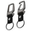 Spigen Carabiner Keychain, Set of 2, with Rings for Men and Carabiner Hooks for Women, Convenient and Simple Key Case, AHP04505 (Gunmetal)