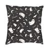 Spooky Cute Ghost Halloween Cushion Cover 40x40cm Polyester Goth Occult Witch Bats Pillow Case for Sofa Car Square Pillowcase