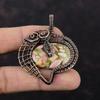 Copper Pink Opal Pendant Copper Wire Wrapped Jewelry Unique Style Pendant Handmade Gemstone Jewelry Copper Wire Wrap Pendant Gift For Mother