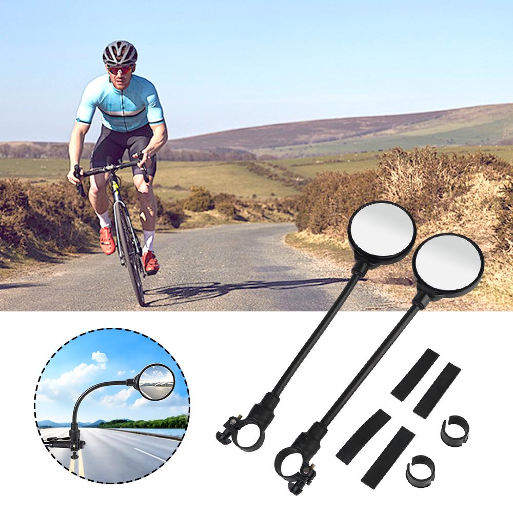 Motorcycle Rear View Mirrors Flexible Rod Universal Shockproof Convex Mirror Wide Angle Rearview Lens Bike Motorbike Accessories