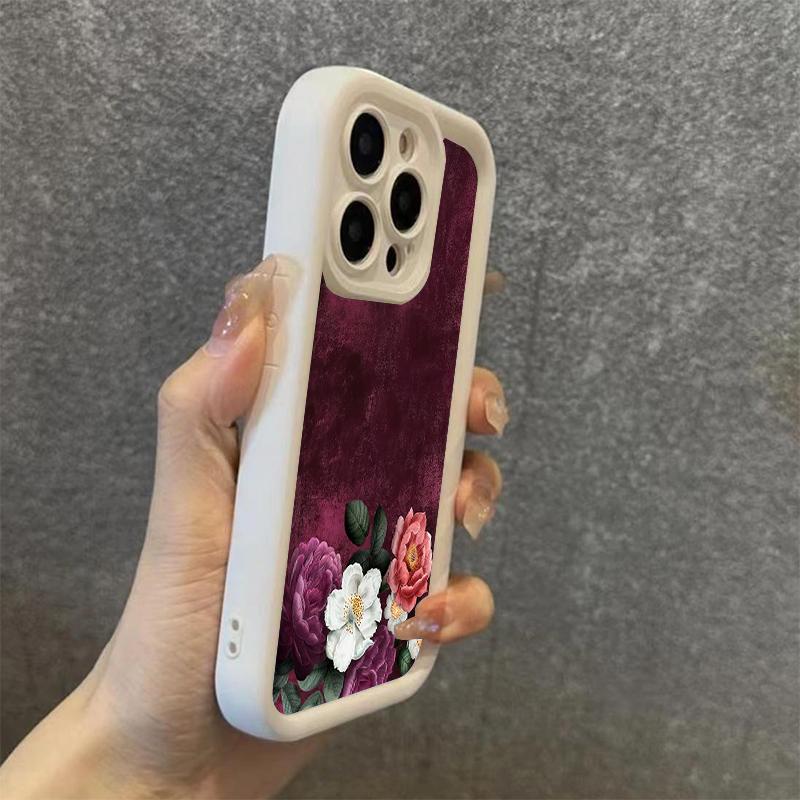 Силиконовый мягкий чехол для телефона с принтом винных красных цветов для Xiaomi Redmi Note 14 13 12 11 Pro Plus 4G 5G 12S 11S Redmi 15C 14C 13