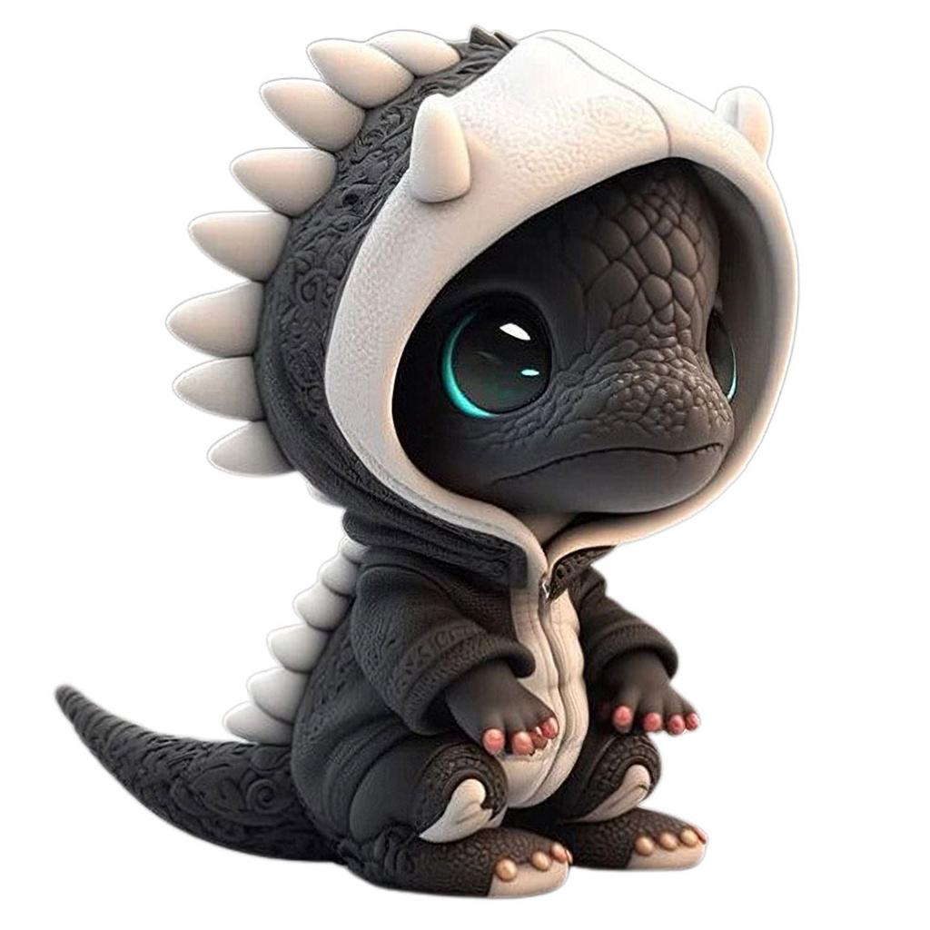 Милая статуэтка динозавра, скульптура, настольные украшения для дома, забавный злой дракон, скульптура детеныша, рождественский подарок