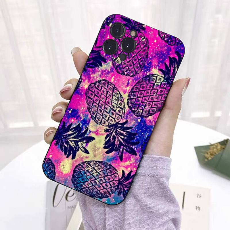 Чехол для телефона с ананасом для iPhone 13 Pro MAX 14 11 12 Mini X XS XR 6 7 8 Plus SE 2020 Мягкий ТПУ чехол