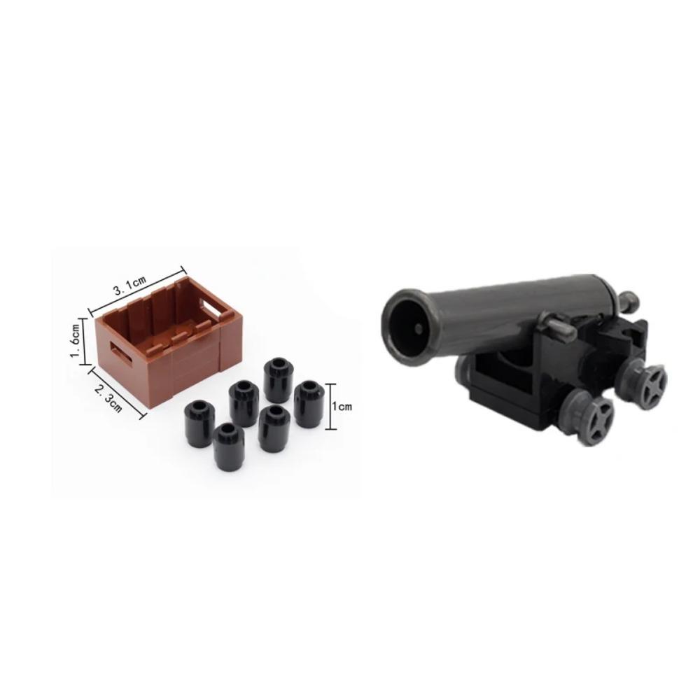 MOC Военные Строительные Блоки Фигурка Солдат Наполеоновских Войн Аксессуары Оружие Пушка Мешок с Песком Армия Пират Мини Кирпичик подарок X003 Сделай Сам