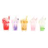 5Pcs 1:12 Dollhouse Miniature Sundae Ice Cream Cup Milk Tea Drink Decor Toy