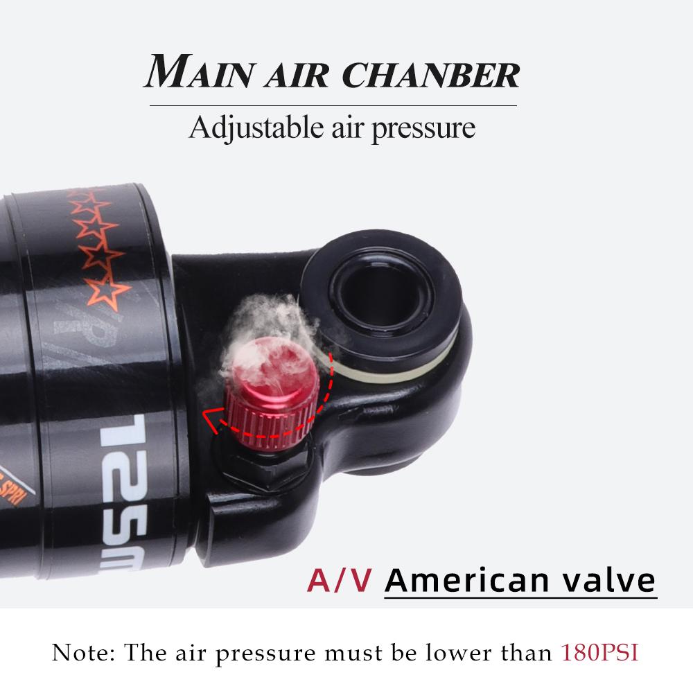 BLOOKE воздушный амортизатор задний передний 120 125 150 165 190 мм MTB велосипед электронный велосипед Kindshock горный велосипед скутер M365 KUGOO M5 M4