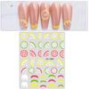 Наклейка для ногтей Yousheng Изысканный узор Яркий цвет Самоклеящиеся ультратонкие Сильная липкость Декоративные 6 стилей Клубника Вишня Фруктовая тематика