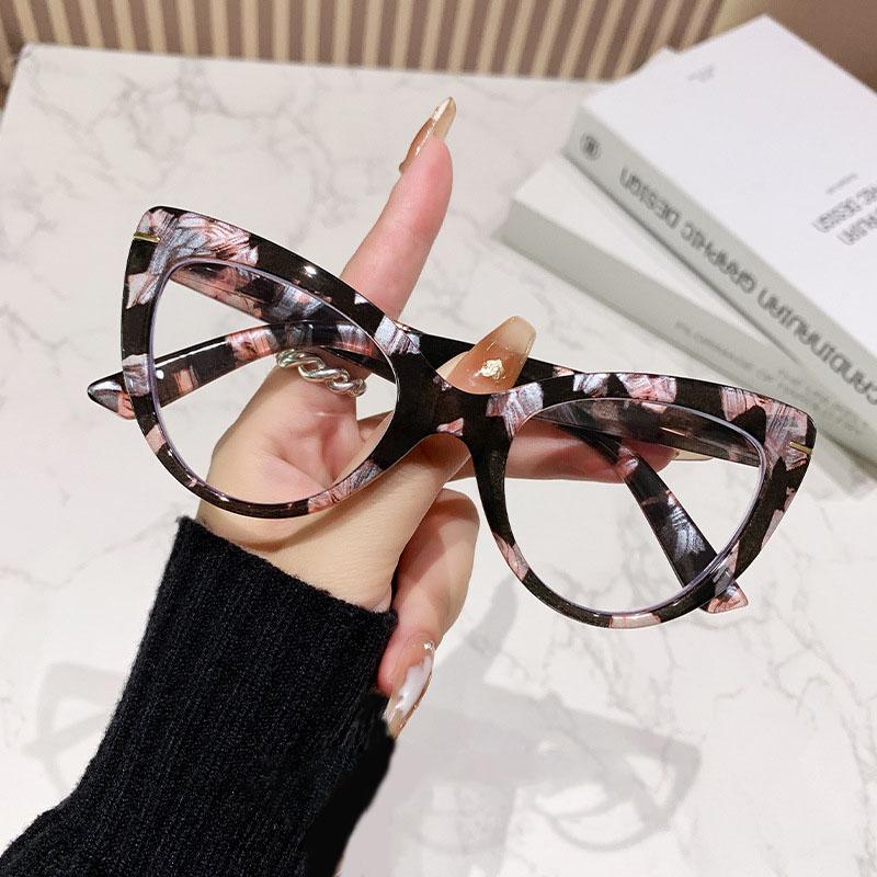 Новые Модные Женские Очки для Чтения Cat Eye с Большой Оправой HD, Сверхлегкие Нейтральные Высококачественные Очки с Защитой от Синего Света
