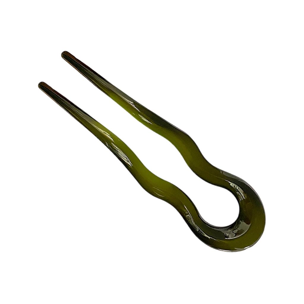 Волнистая U-образная заколка для волос для стильных причесок Элегантная двузубая шпилька для пучка для женщин девушек Аксессуары для головных уборов ручной работы