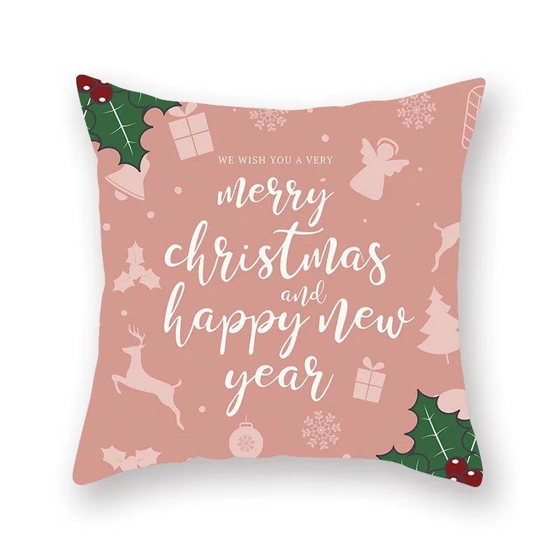 Christmas Themed Pillowcases Car Accessories Office Santa Claus Living Room Sofa Home Pillowcases
