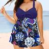 Women's Fashion Sling Printed Two-piece Boxer Swimsuit Swimsuit