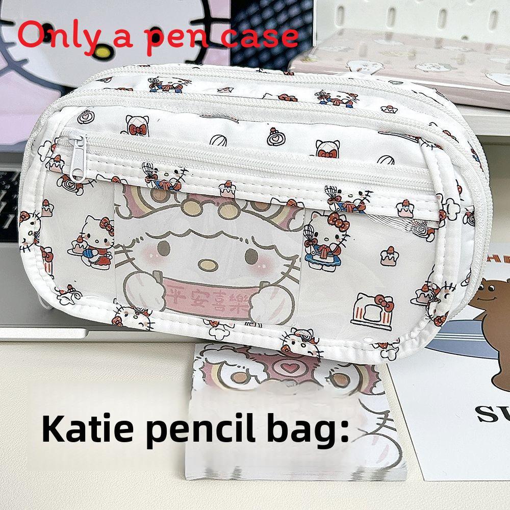 Детский мультяшный пенал Hello Kitty с многослойным отделением для учеников и школьных принадлежностей