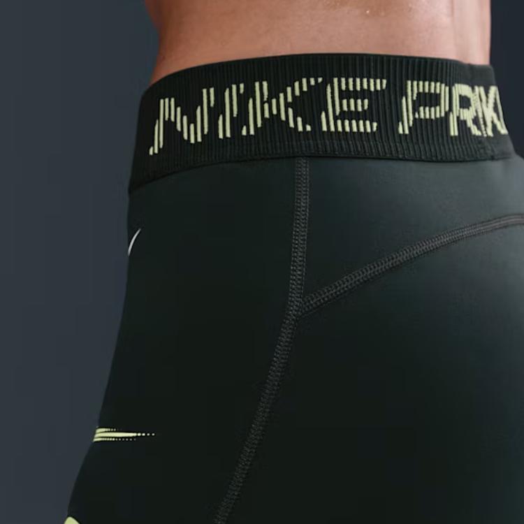 Nike Женские велосипедные брюки Pro Dri-FIT, гладкие, быстросохнущие, легкие, эластичные, низ HV2464-390