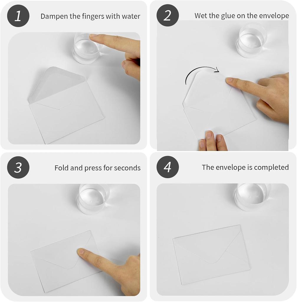 100 Pack Gift Card Envelopes 4 x 2.75 Inches Mini Envelopes 120 GSM Small Paper Business Gift Card Holders Bulk Compact Greeting Card Envelope Po