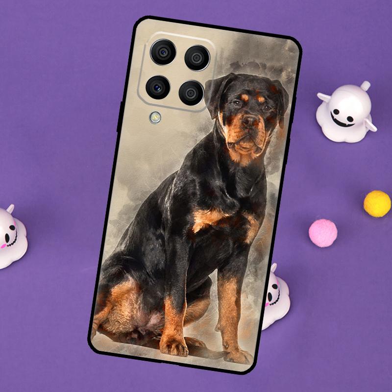 Мультяшная накладка с собакой Ротвейлером для Samsung Galaxy M32 M52 M12 M13 M33 M23 M53 M15 M55 M31 M51 M14 M34 M54 M20 Чехол