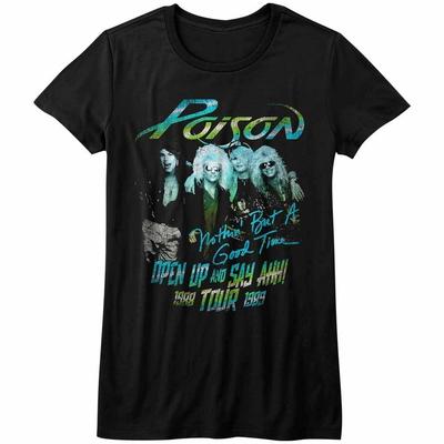 Женская футболка с принтом Poison Tour Топы Футболки Мужские Женские Унисекс Музыкальная футболка Топы Футболки Мужские Женские Унисекс