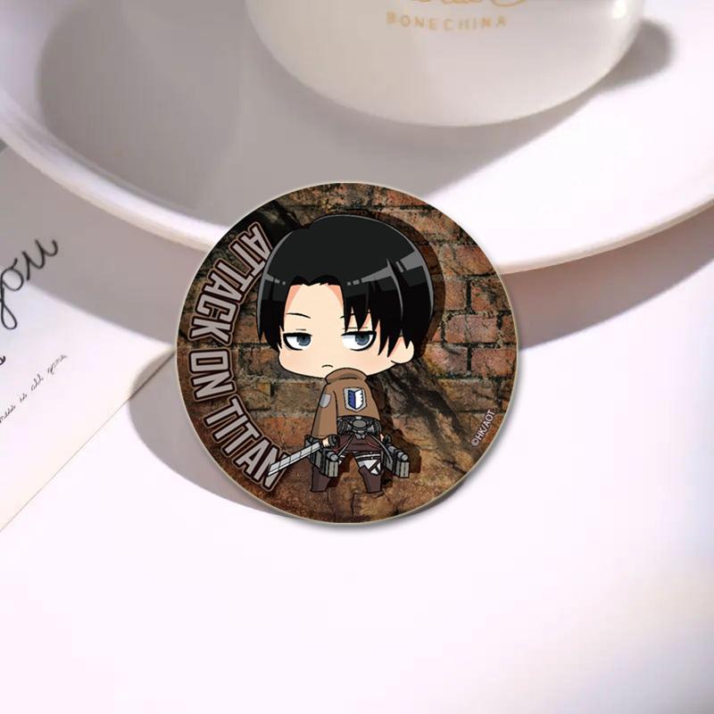 32/44/58 мм аниме-броши Атака титанов Мультфильм Армин Арлерт/Эрен Йегер Значки на лацкан Значок на рюкзак Ювелирные изделия Коллекции фанатов Подарки