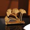 Ginkgo Vertical Napkin Holder Rustic Ginkgo Leaves Napkin Storage Holder Metal Paper Towel Dispenser Kitchen Tabletop Decorative Organizer