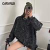 Plus Size Women's New Leopard Print Plus Fleece Thick Long-sleeved Mid Long Hoodie