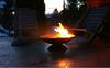 Cast iron triangle fire pit