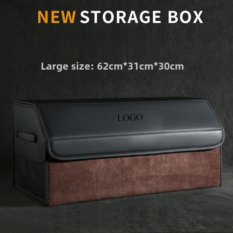 Car Large Capacity Storage Box Trunk Multifunctional Folding Leather Material Storage Box Suitable for Polestar 1 2 3 4