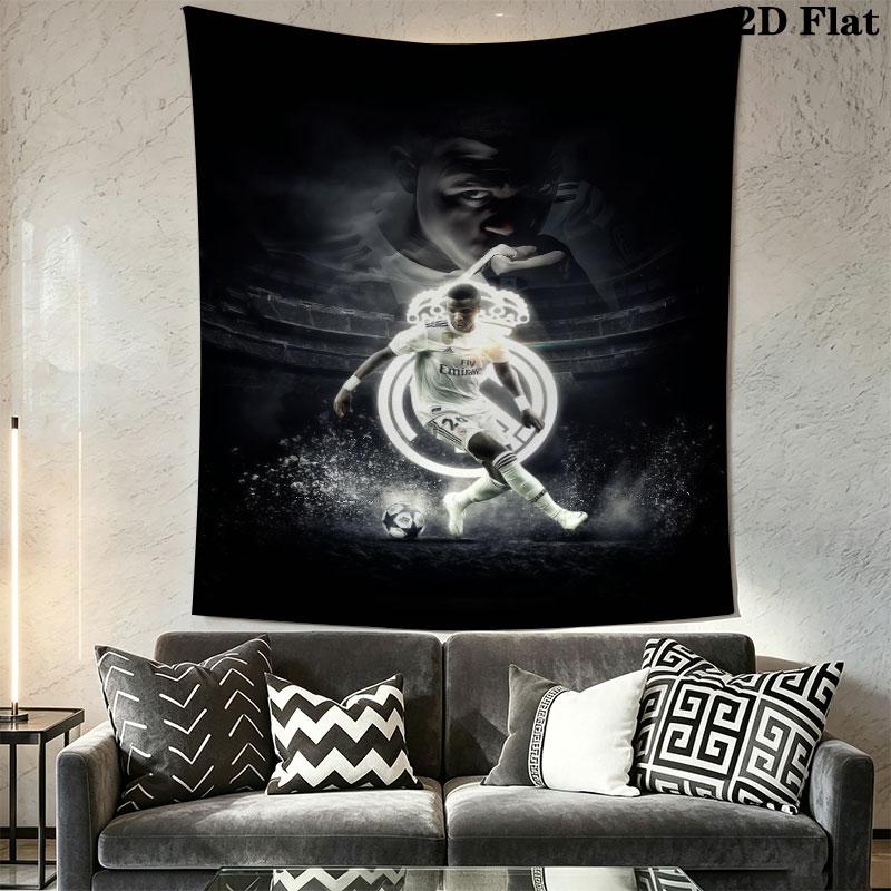 Vinicius Jr. Icon Wall Hanging Printed Fabric Blanket Decorative Tapestries for Bedroom Living Room Home Decor
