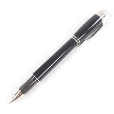 Очень хорошая шариковая ручка MONTBLANC Starwalker колпачкового типа Черная Серебристая мужская Б/у