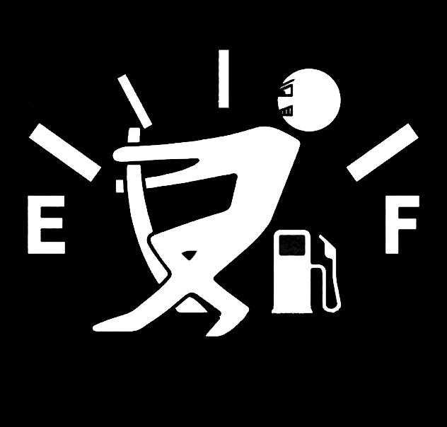 Funny Auto Fuel Tank Sticker Motorcycle Car Stickers High Gas Consumption Decal Fuel Gage Empty Stickers Car Styling Vinyl Decal