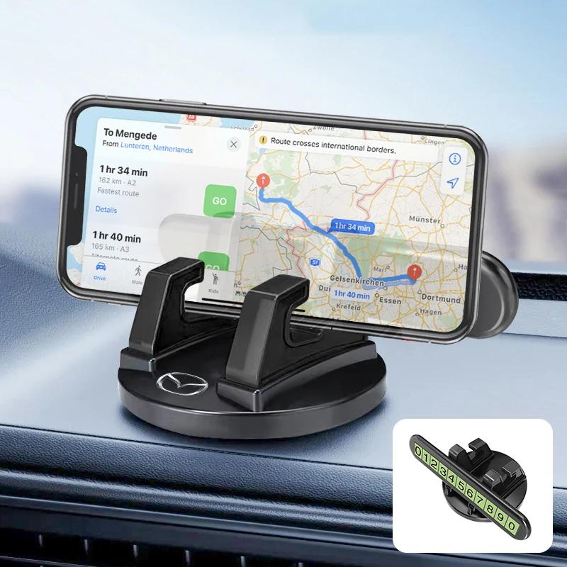 2025 Hot Car Phone Holder For Mazda CX5 CX3 CX9 MX5 RX8 Axela Demio 360 Degree Rotate Anti Slip Stand Cell Phone Support In Car