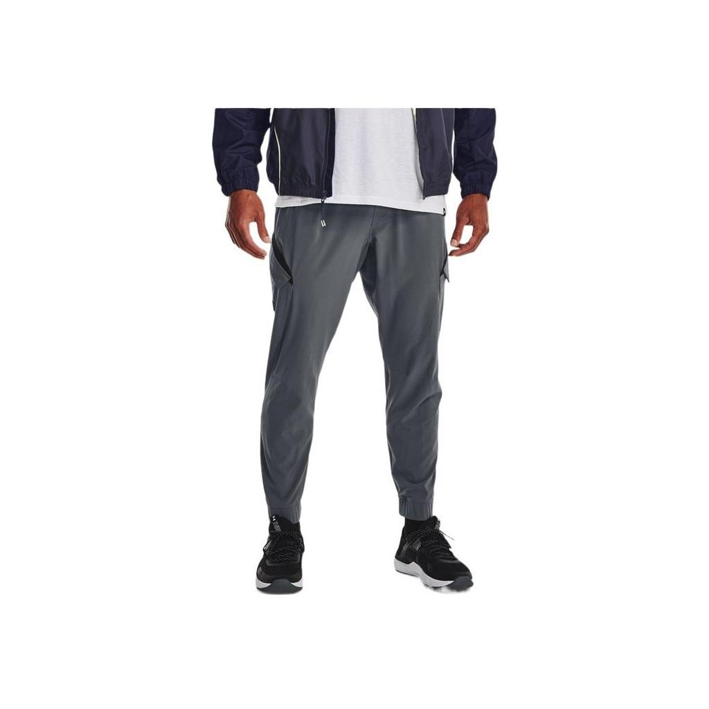 Under Armour Solid Color Logo Joggers Men Bottoms Grey 1373572-012