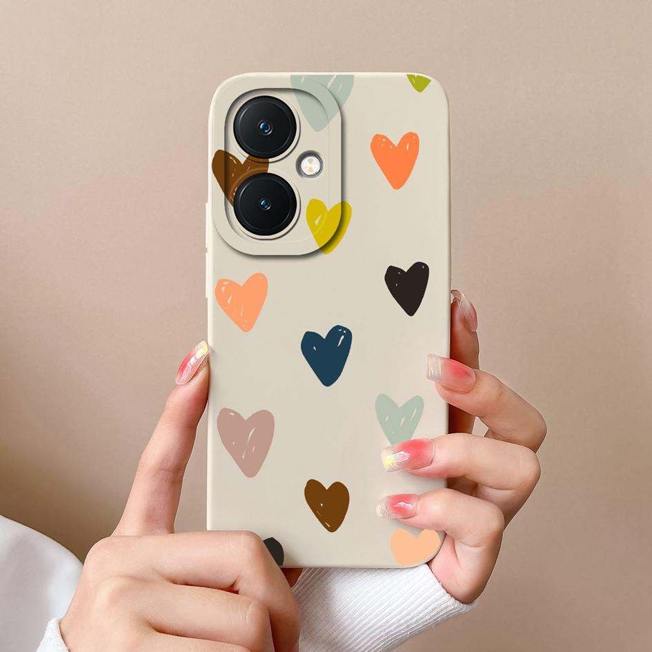 Чехол для Vivo Y36 Y27 Y78 + V29 Lite Y17S X90 Pro, защитный чехол для телефона с красивым сердцем, защита камеры, мягкий силиконовый корпус для Vivo, чехол-бампер