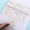 DIY шаблон для рисования деревянный трафарет внешняя доска обучающие развивающие игрушки деревянные трафареты для рисования