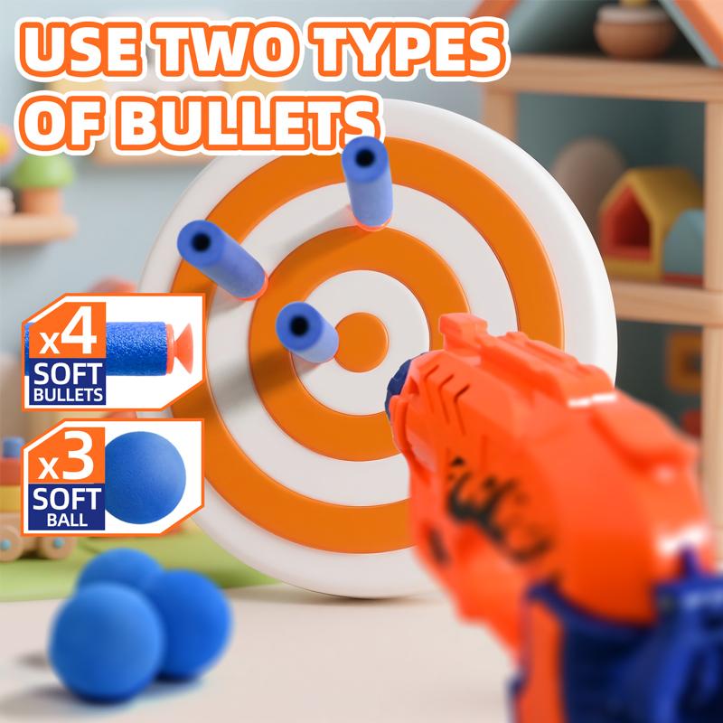 Нетоксичный Ручной Мягкопулевой Пистолет Игрушечный Безопасный Стреляющий Присосками Пулями Пневматический Игрушечный Пистолет для Детей Подарок