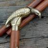 Antique Style Victorian Vintage Designer Brass Handle Cane Wooden Walking Stick