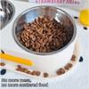 Stainless Steel Elevated Pet Feeder Anti Slip Pet Drinking Bowl with Stand  Neck Protection