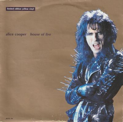 7-дюймовая пластинка ALICE COOPER House Of Fire ALICEY4 Epic 1989 UK Rock Б/у