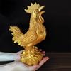 Golden Chicken Decoration Gold Plating Lucky Cock Resin Statue Living Room TV Cabinet Figurines Chinese Decorations