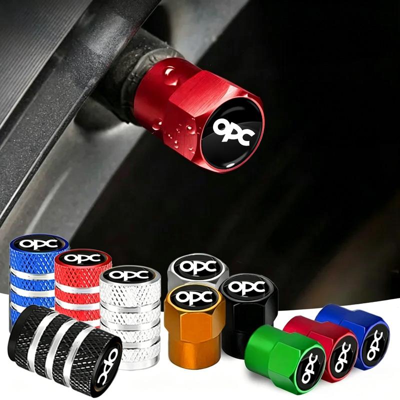 AAIU1 4Pcs/Set Car Wheel Tire Valve Caps Metal Stem Cover For Opel OPC H G J Corsa Insignia Astra Antara Zafira Mokka Regal Astra