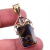 Natural Pietersite Gemstone 925 Solid Sterling Silver TwoTone Pendant 1.75" O5z43