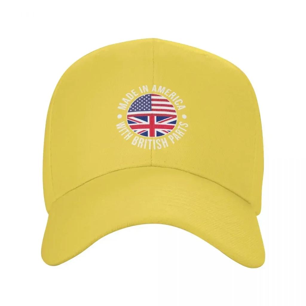 Made In America With British Parts Baseball Cap Military Cap Unisex Unisex hat Snap Back Hat Golf Unisex Womens