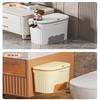 Kitchen Wastebasket Wall Mounted Trash Can With Lid Bathroom Trash Bin Garbage Can For Cabinet Under Sink Compost Bin