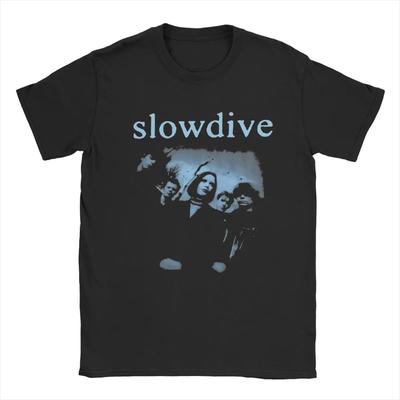 Мужская футболка Slowdive, новинка, футболки с коротким рукавом и круглым вырезом, летняя одежда из чистого хлопка