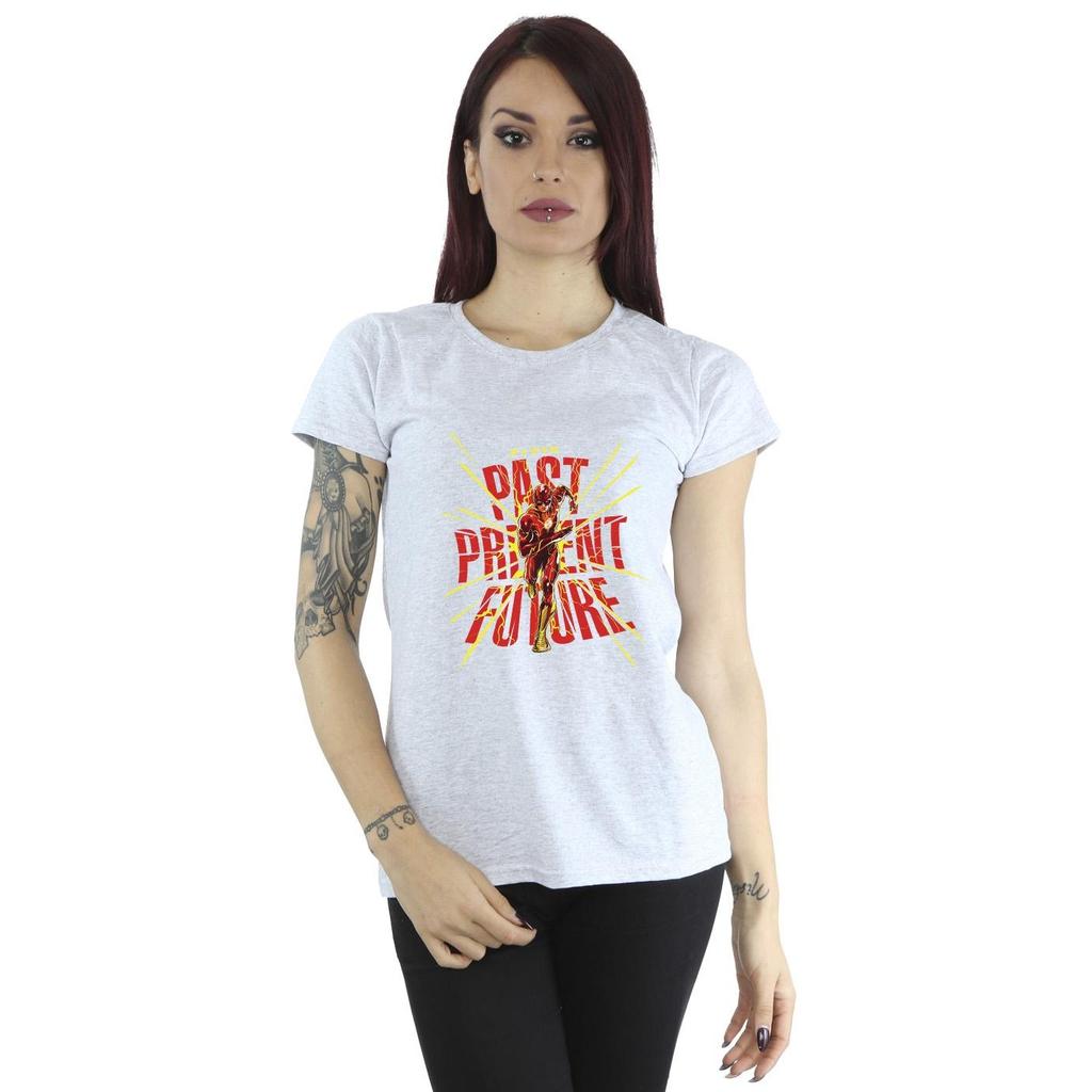 DC Comics Womens/Ladies The Flash Past Present Future Cotton T-Shirt