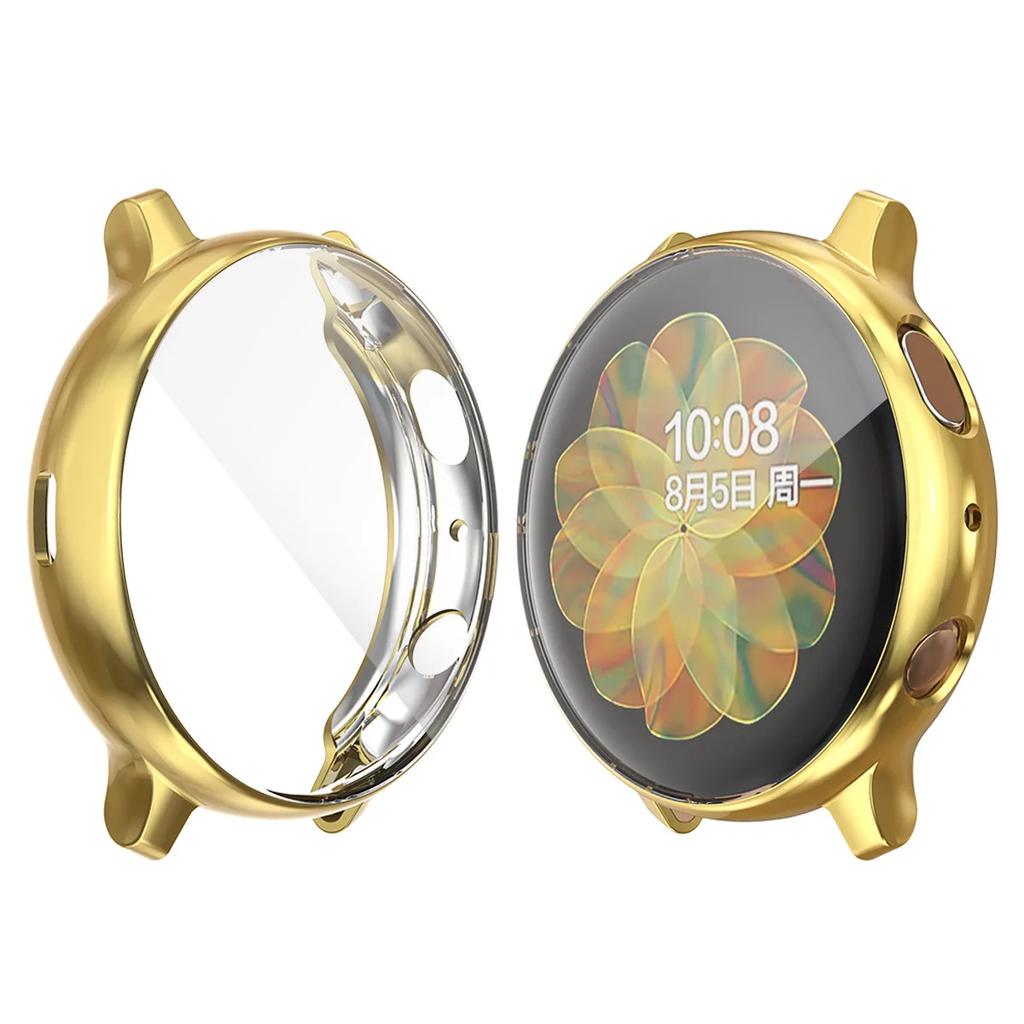 Чехол для Samsung Galaxy Watch 6 5 4 40мм 44мм Защитная пленка на экран ТПУ Защитный чехол-бампер по всему корпусу для Active 2 40/44мм