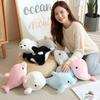 28 см Каваий Косатка Дельфин Акула Тюлень Кукла Плюшевая Игрушка Набитая Маленькое Морское Животное Плюшевый Компаньон Подарок