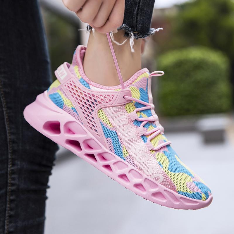 Running Jogging Shoes Comfortable Casual Sneakers White Outdoor Breathable Mesh Women Light Shock-absorption Sports Shoe
